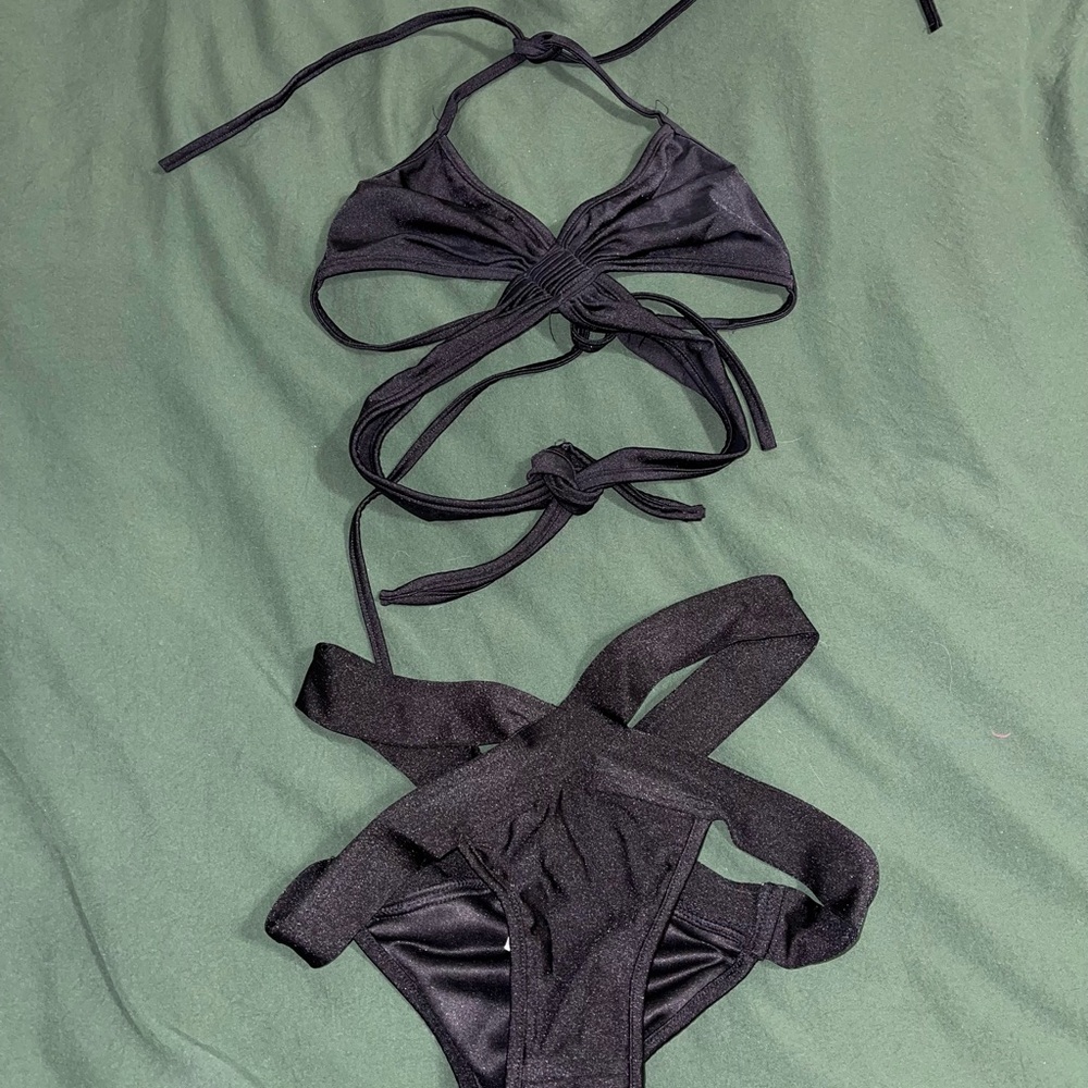 iHeartRaves Black Strappy Set